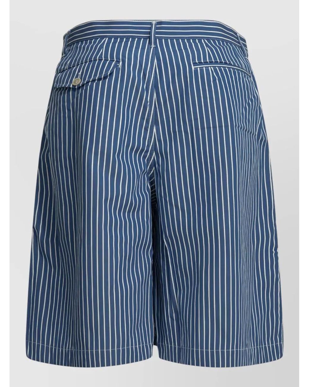 Comme des Garçons Blue Striped Swim Shorts for men