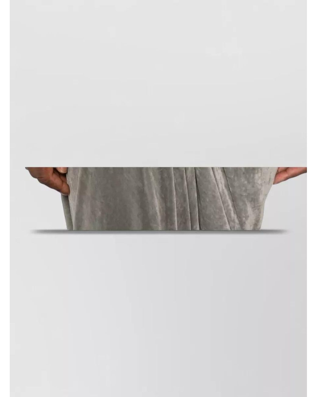 Rick Owens Multicolor Velvet Draped Cowl Neck Sleeveless Maxi Gown