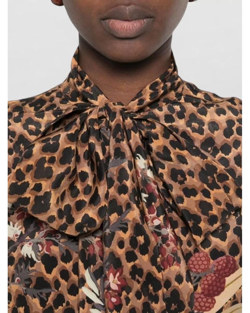 Etro Multicolor Silk Printed Pussy-Bow Blouse