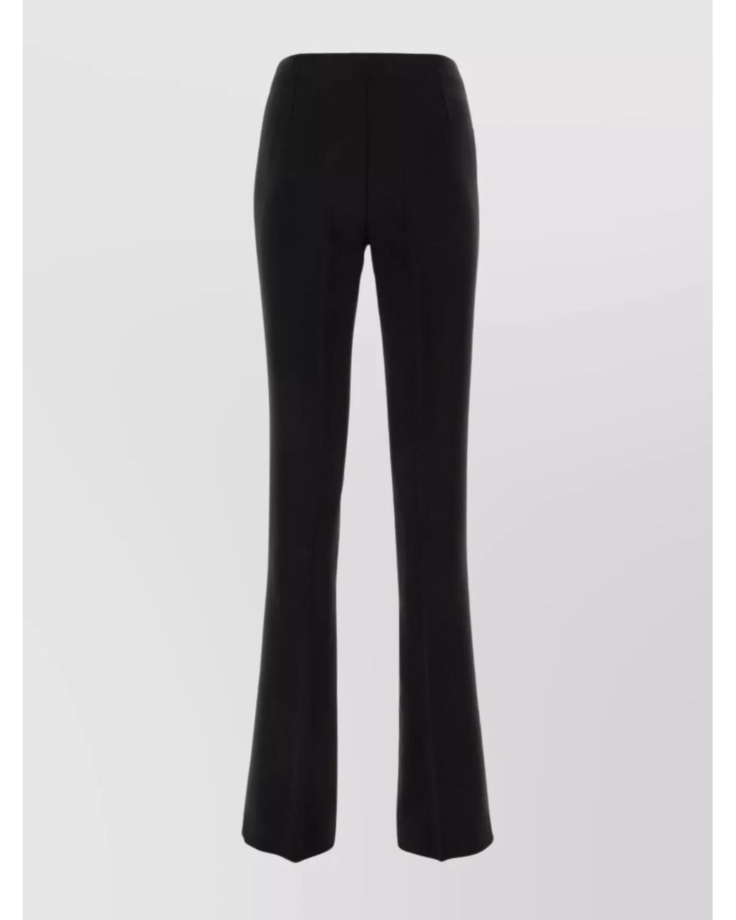 Ferragamo Black Stretch Crepe Flared Trousers