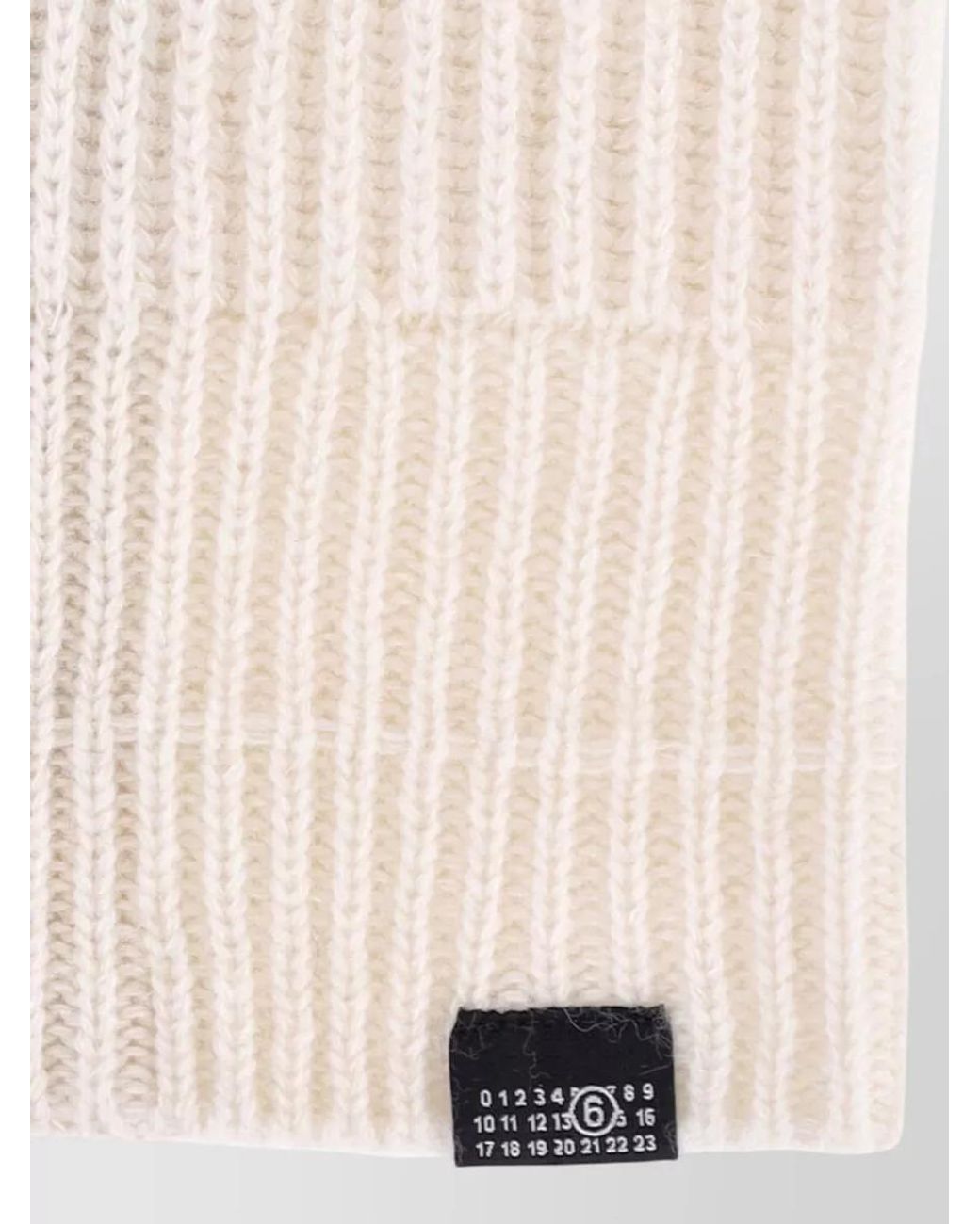 MM6 by Maison Margiela Natural Wool Scarf