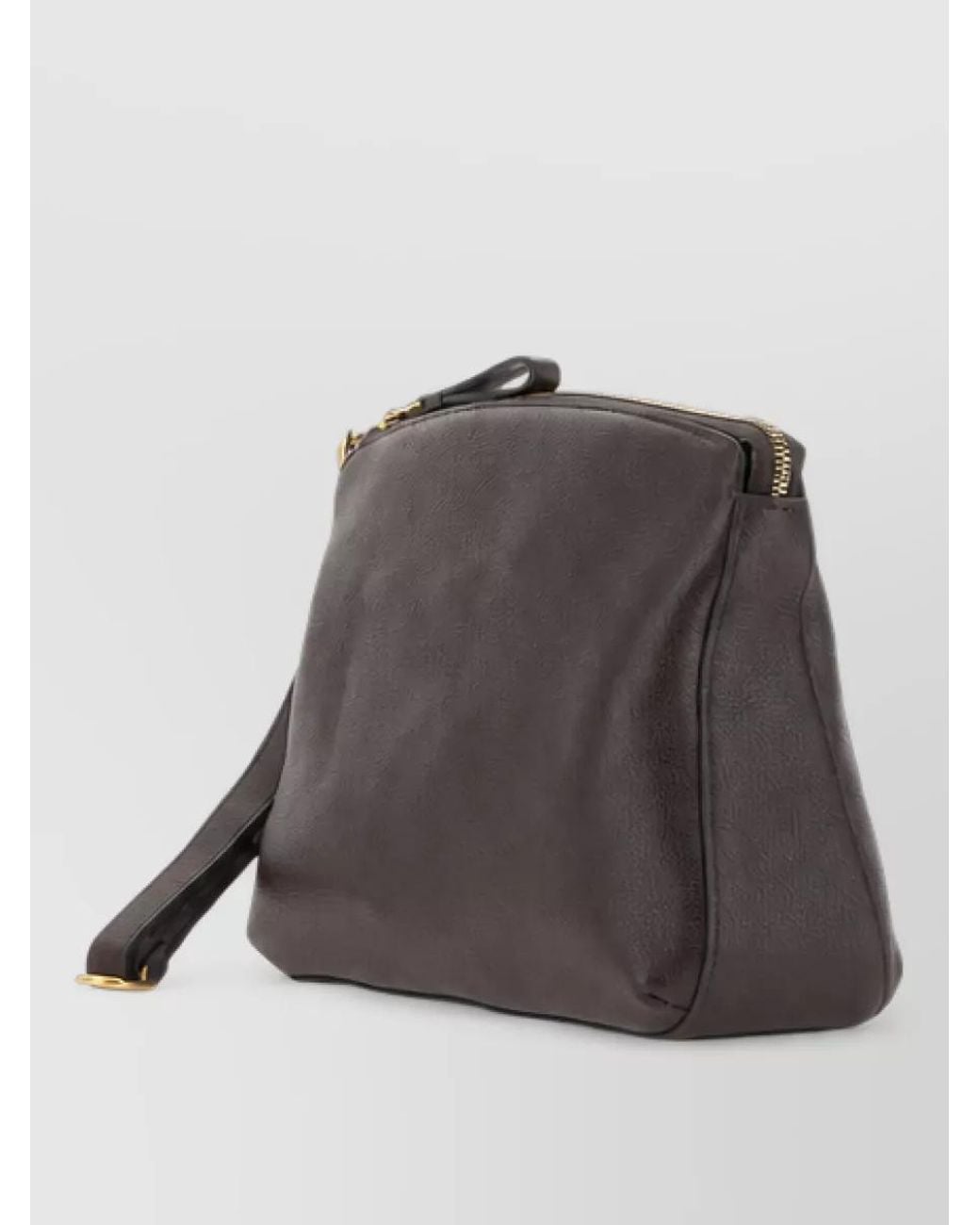 Borsalino Brown Leather Clutch Bag