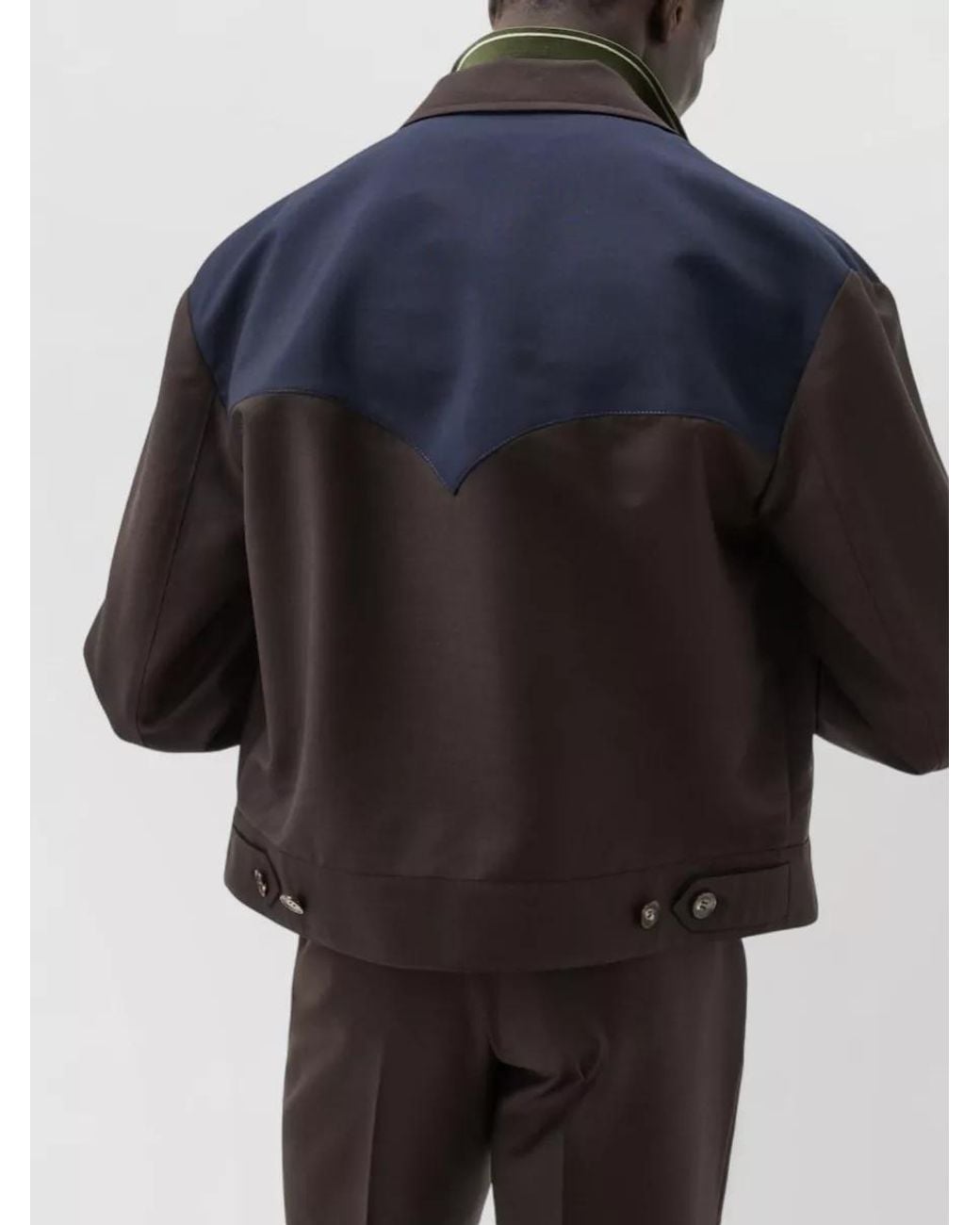 Versace Blue Wool Mohair Jacket for men