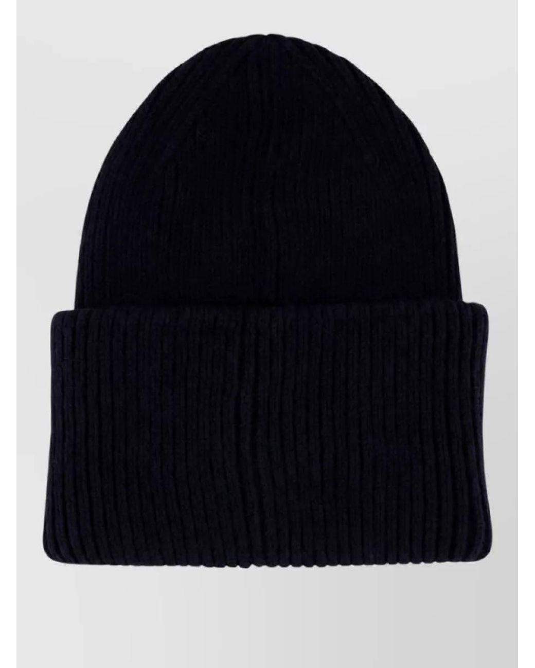 Napapijri Blue Wool Blend Ribbed Beanie for men