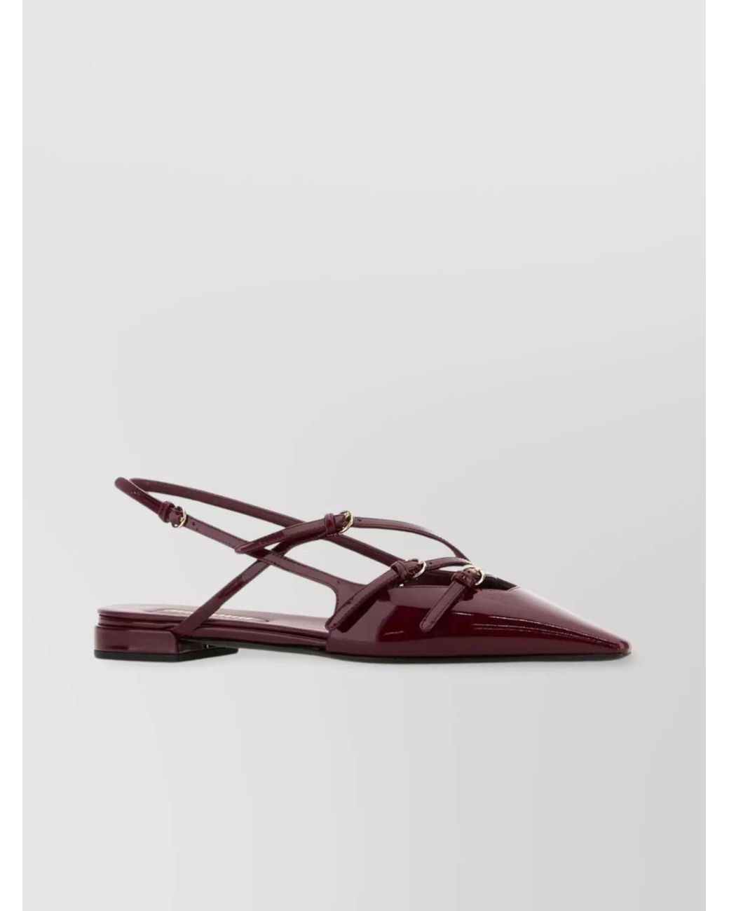 Miu Miu Brown Patent Leather Slingback Ballerina Shoes
