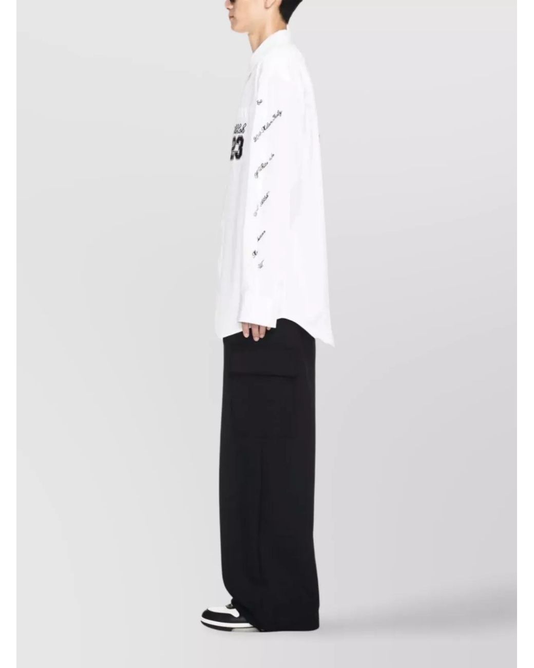 Off-White c/o Virgil Abloh White Logo-Embroidered Cotton Overshirt for men
