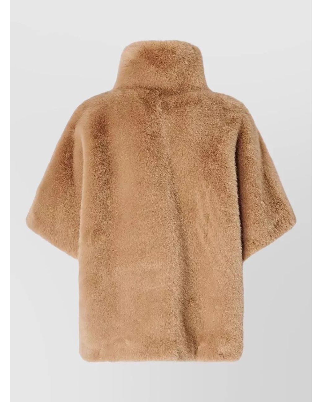 Pinko Natural Faux Fur Cape Jacket