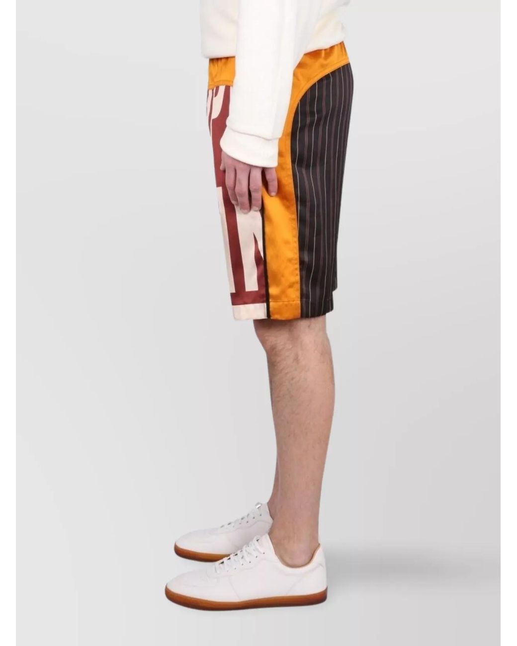 Dries Van Noten Red Viscose Bermuda Shorts for men