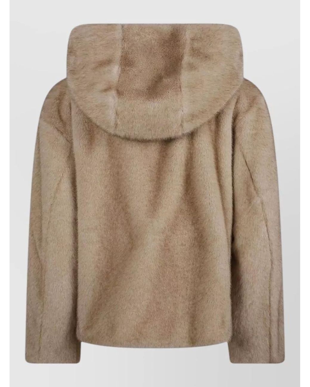 P.A.R.O.S.H. Brown Faux Fur Coat