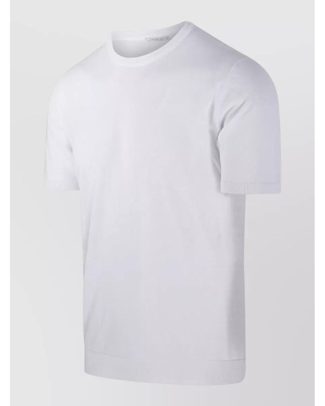 Roberto Collina White Cotton Crew Neck Sweater for men