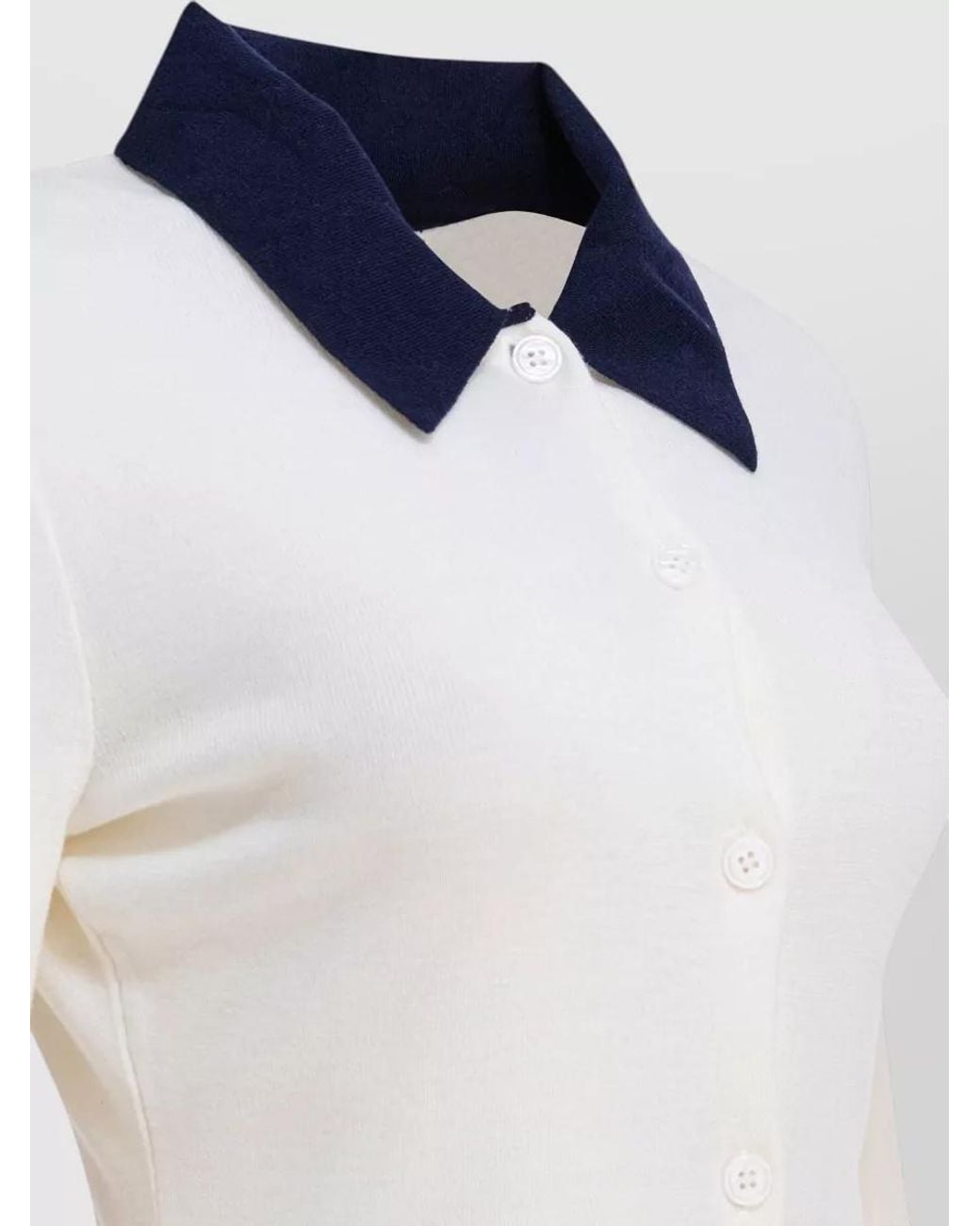 Self-Portrait White Wool Slim-Fit Long-Sleeve Cardigan