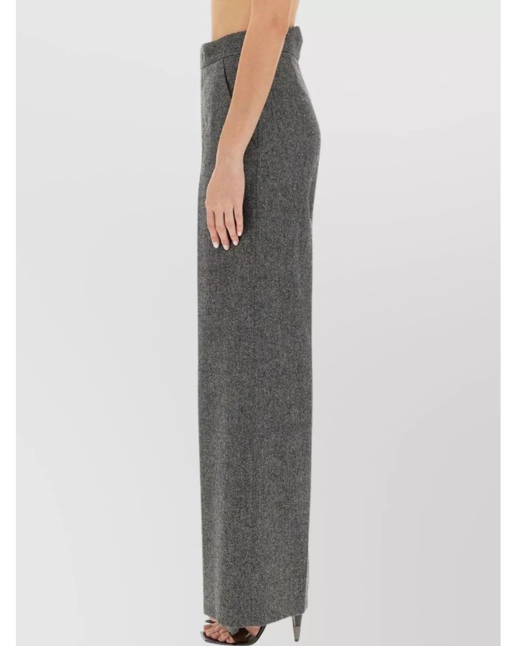 Vivienne Westwood Gray High-Rise Wide-Leg Trousers
