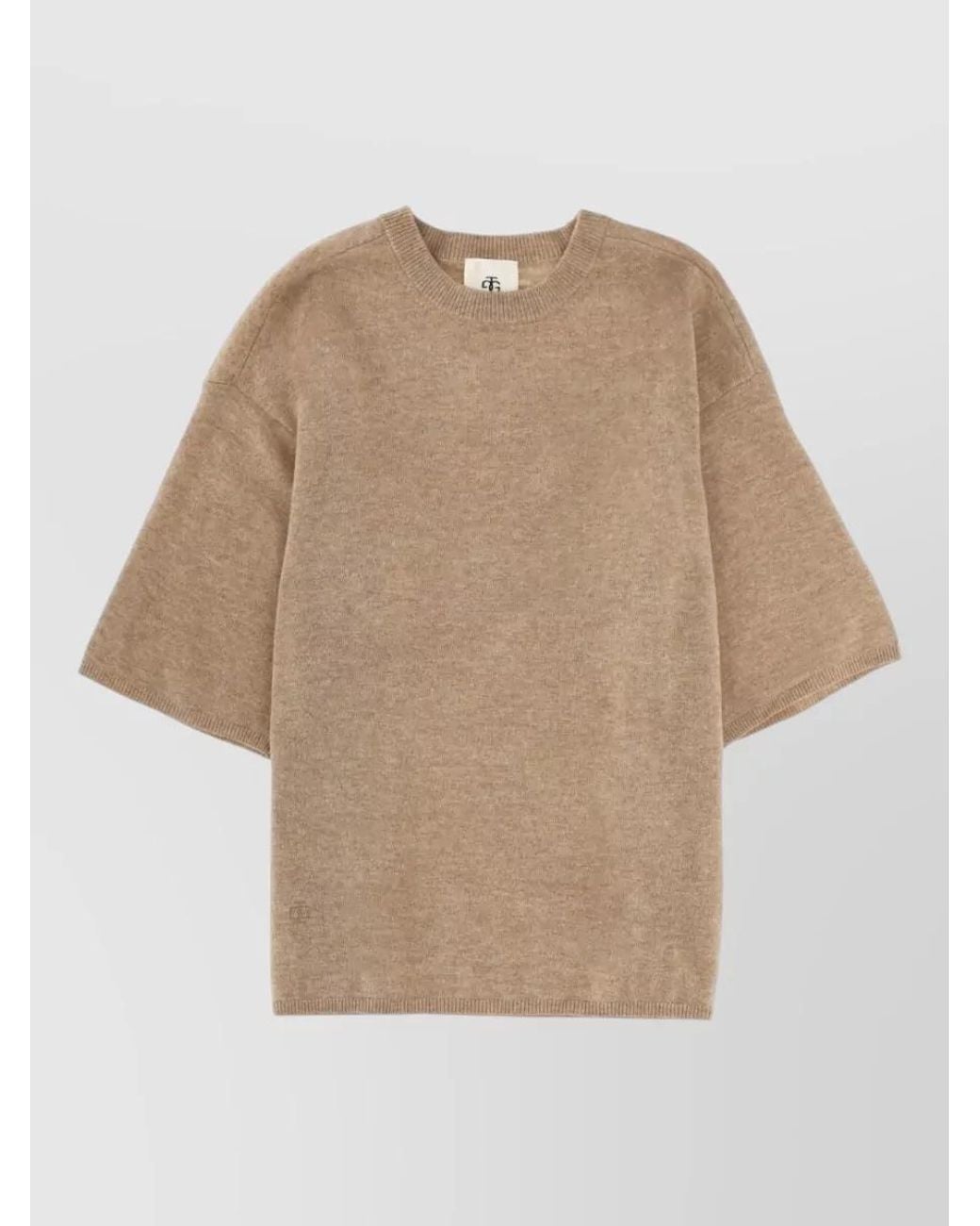 THE GARMENT Natural Cashmere Oversized Knitted T-Shirt