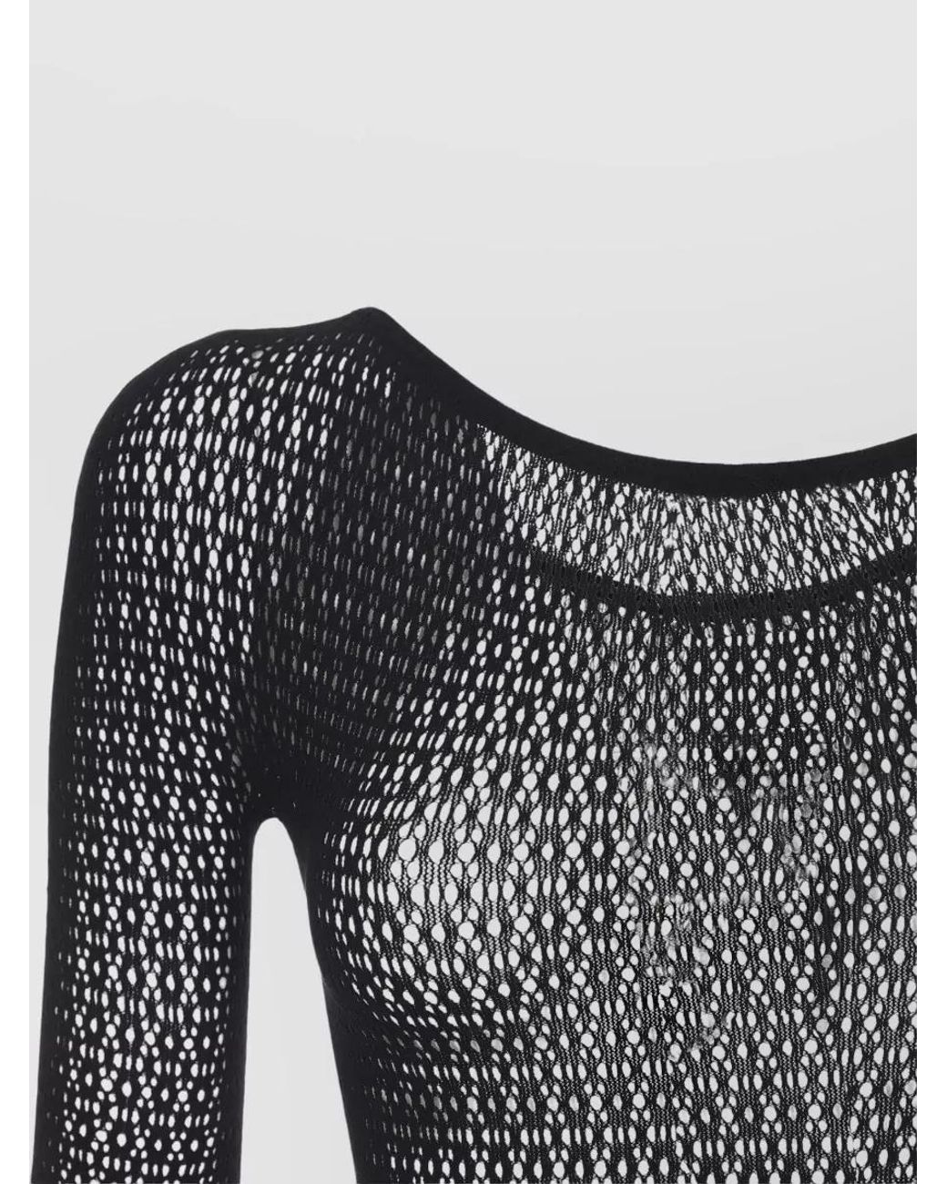 Wolford Gray Daisy Net Catsuit
