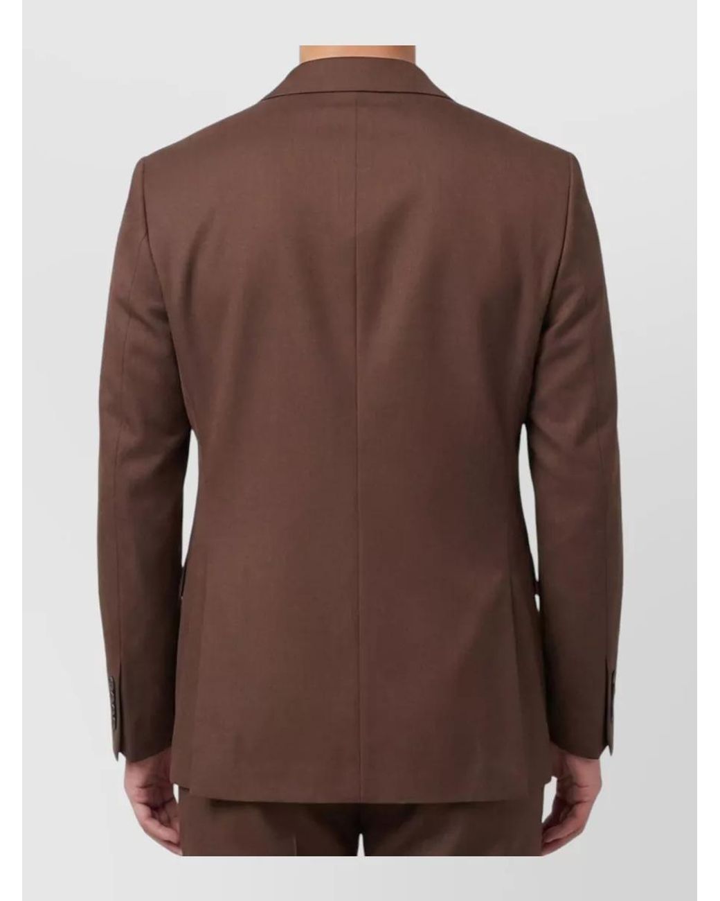 Lardini Brown Virgin Wool Double-Breasted Jacket for men