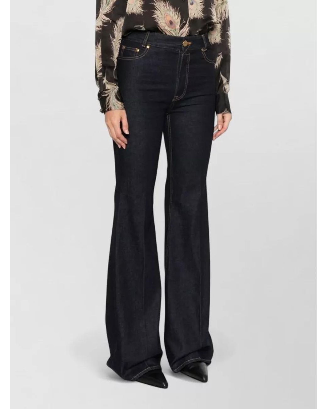 Zimmermann Multicolor Mid-Rise Flared Denim Jeans