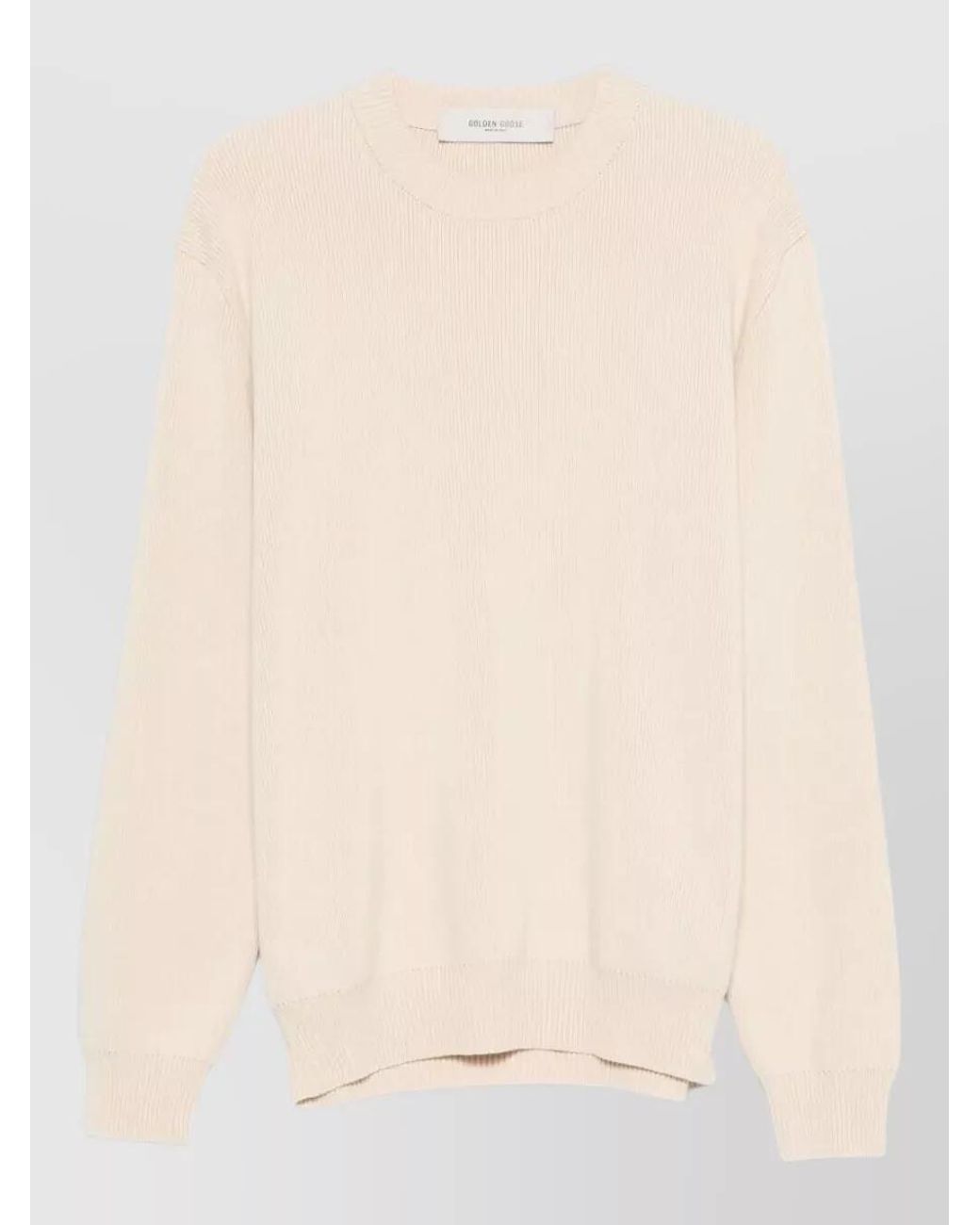Golden Goose Deluxe Brand Natural Organic Cotton Logo-Patch Crew-Neck Sweater for men