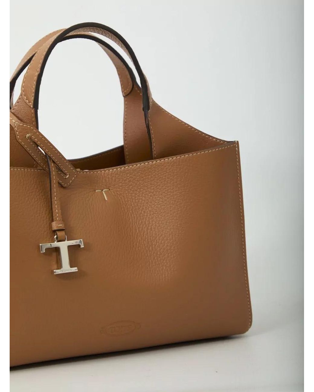 Tod's Brown T Timeless Mini Leather Shoulder Bag