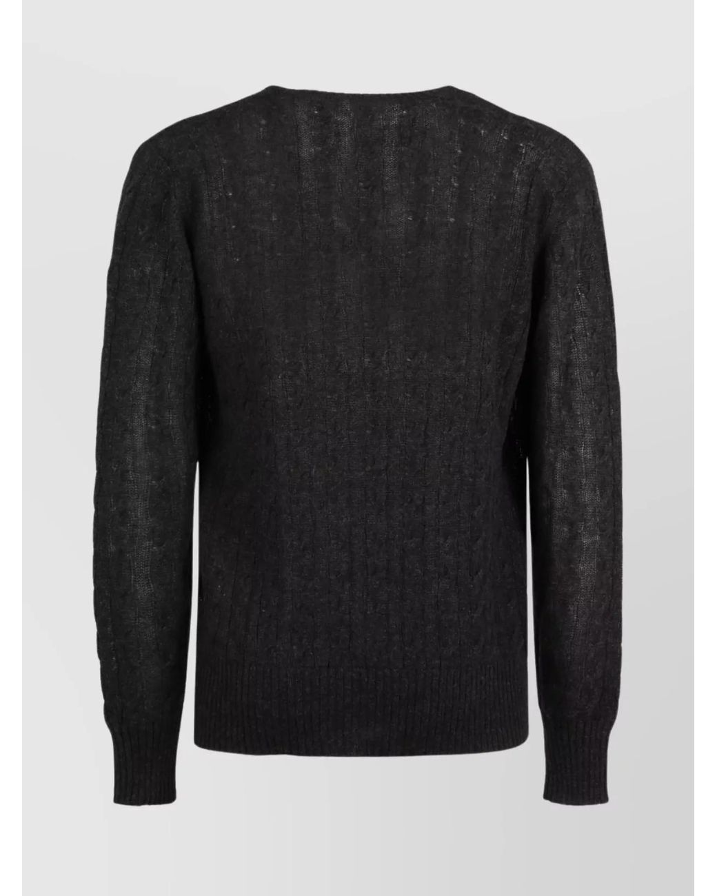 Etro Black Cable-Knit Cashmere Jumper for men