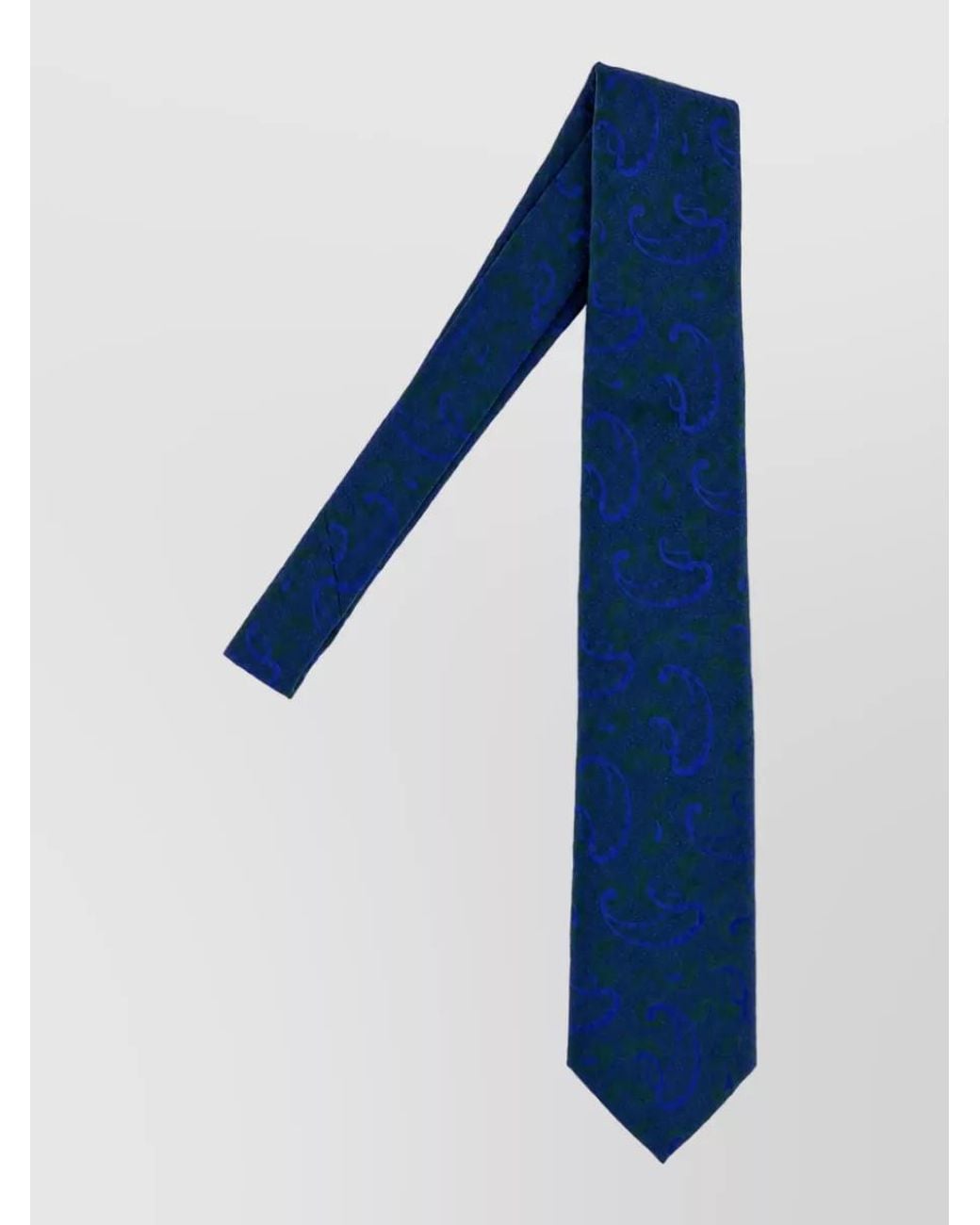 Brioni Blue Embroidered Silk Tie for men