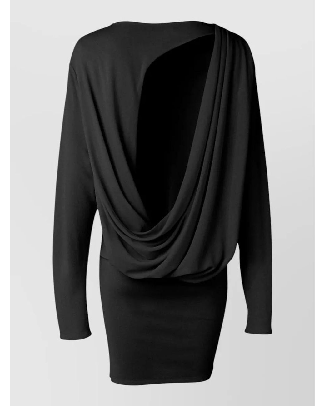 Jacquemus Black Draped Cutout Mini Dress