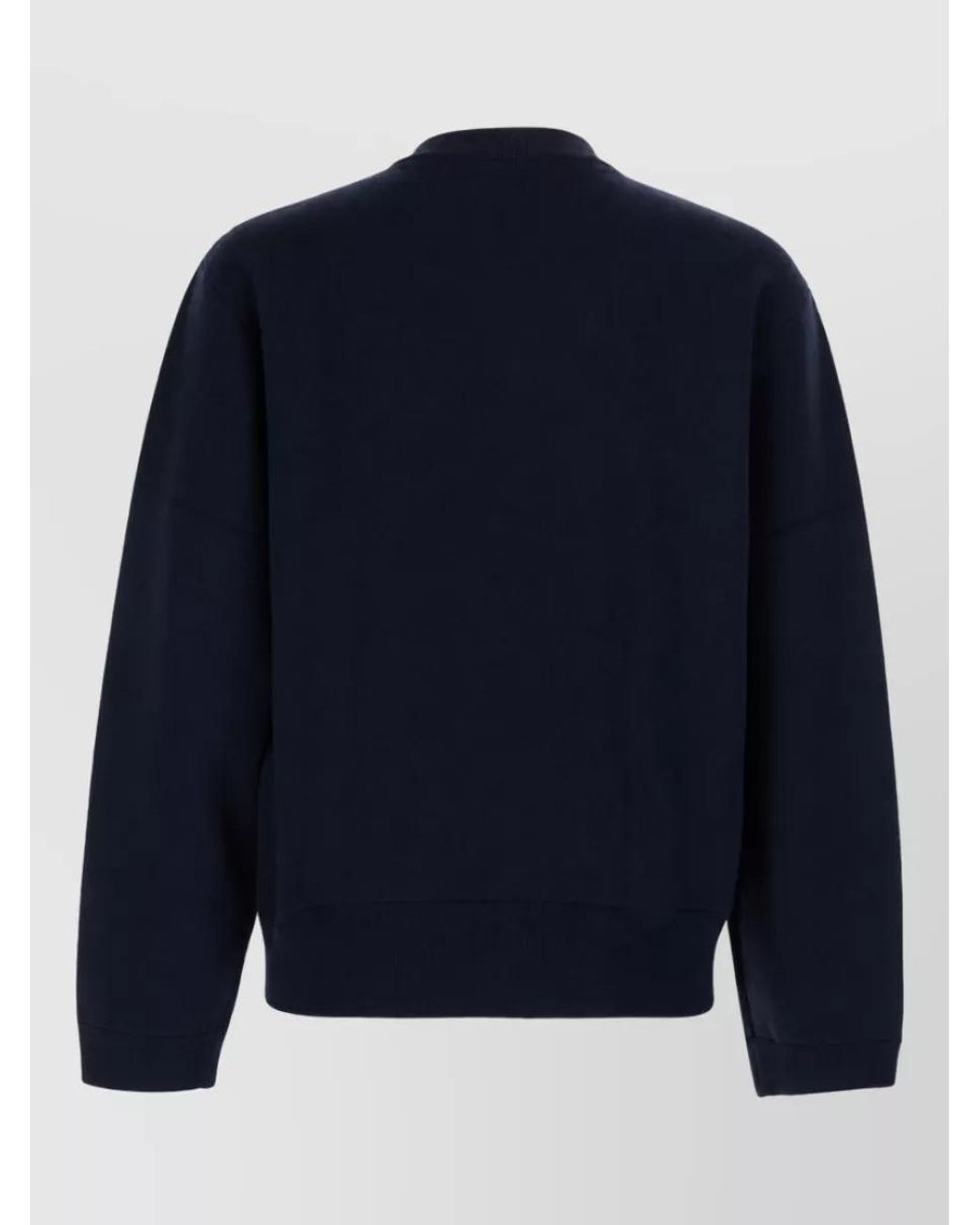 Emporio Armani Blue Virgin Wool Knitted Zip Jacket for men