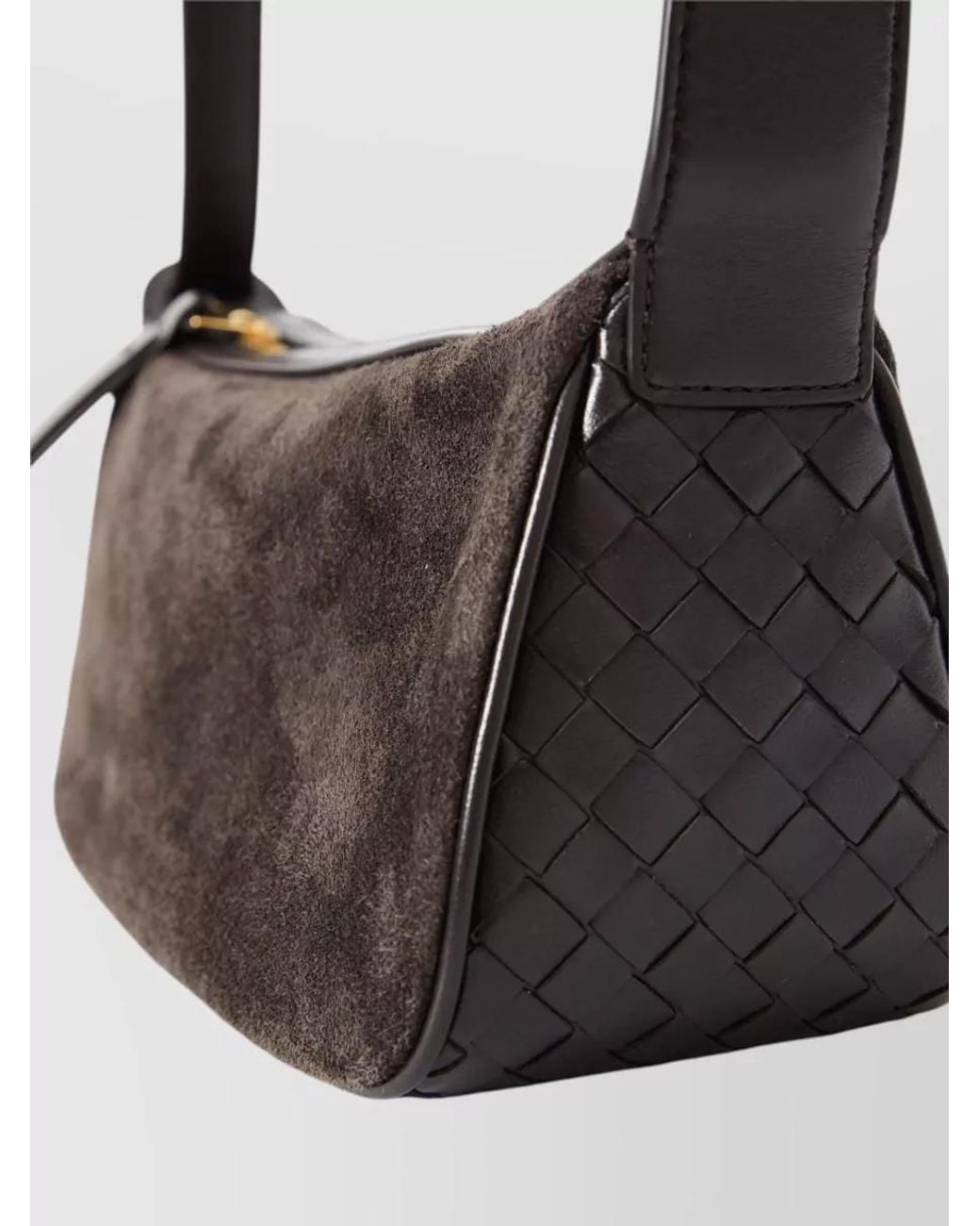 Bottega Veneta Black Knot Lock Small Leather Clutch Bag