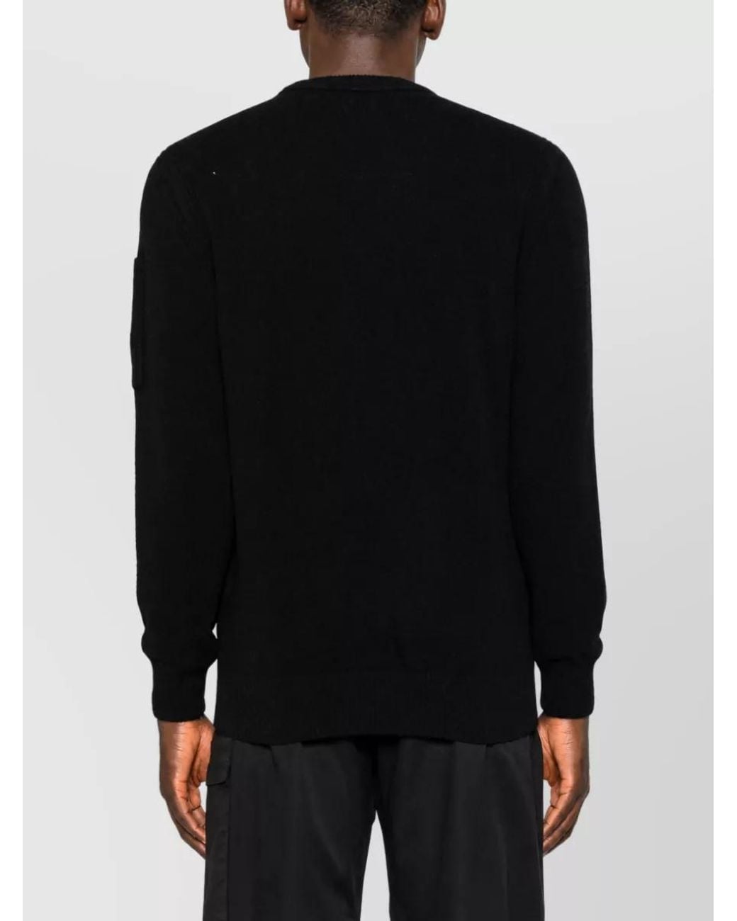 C P Company Black Crewneck Jumper for men
