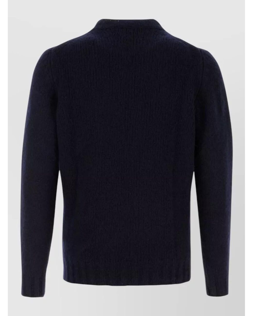 Fedeli Blue Cashmere Silk Sweater for men