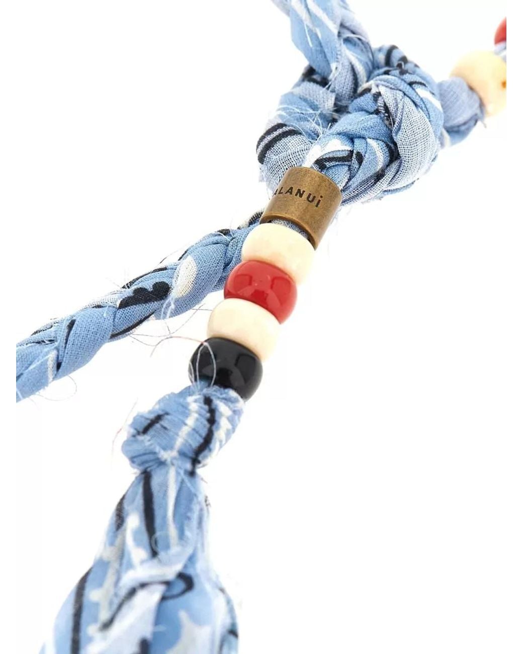 Alanui Blue Cotton Bandana Necklace