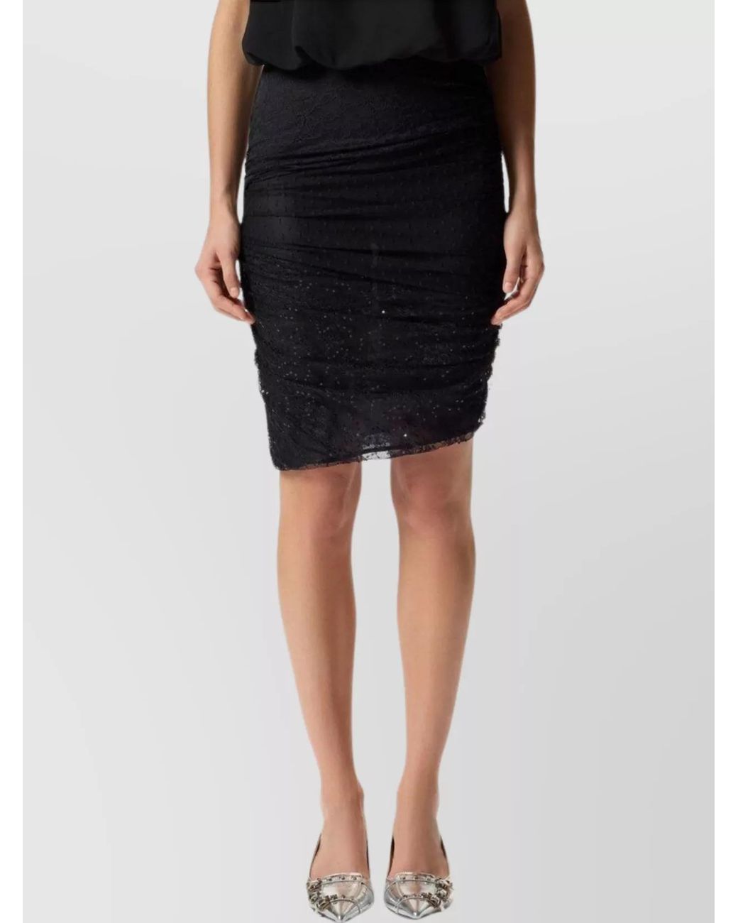 Pinko Black Fitted Skirt