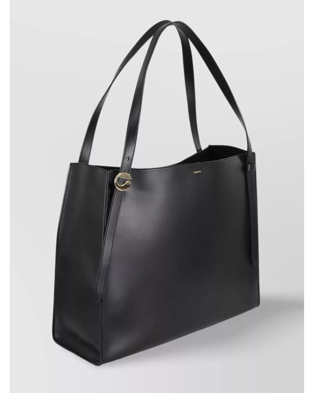 Coperni Black Belt Leather Tote Bag