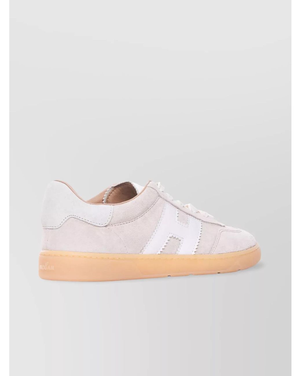 Hogan White Suede Leather Low-Top Sneakers