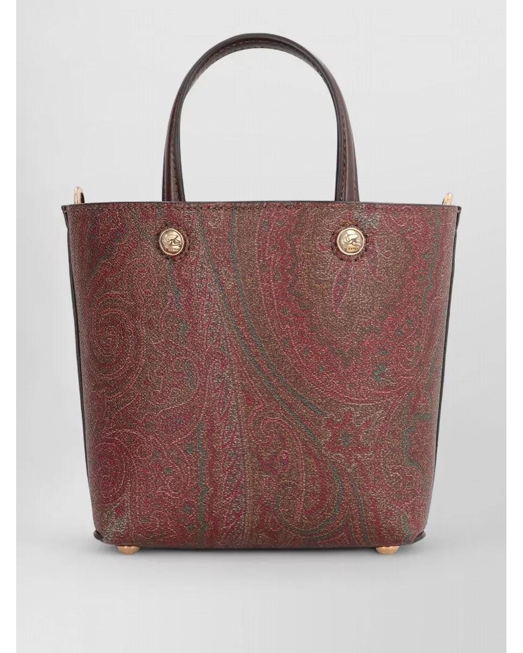 Etro White Essential Mini Jacquard Bucket Bag