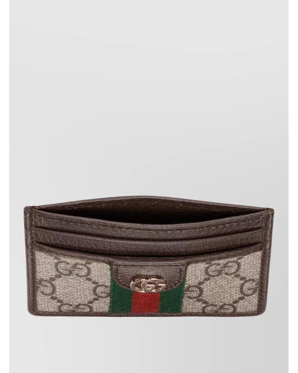 Gucci Brown Leather Ophidia Card Holder