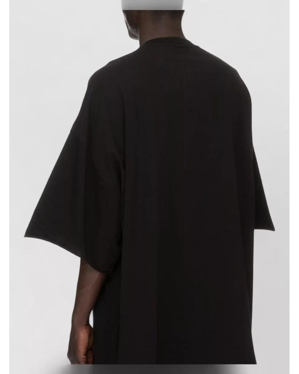 Rick Owens Black Oversized Cotton T-Shirt for men