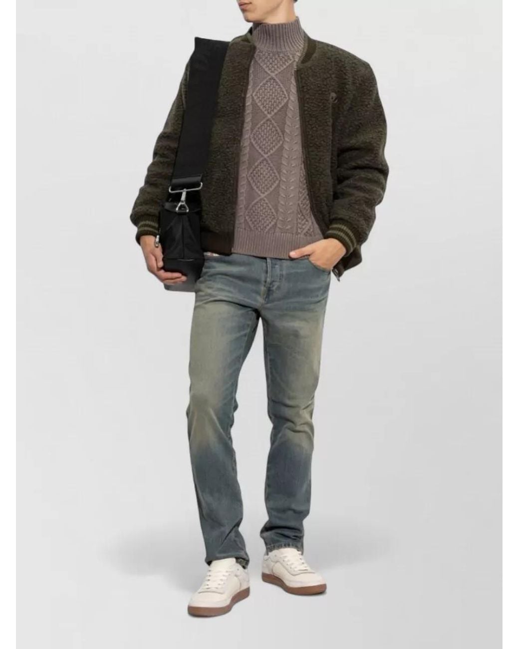 DIESEL Black Padded Coat for men