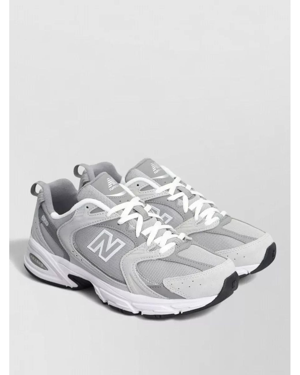 New Balance White Panelled Low-Top Sneakers