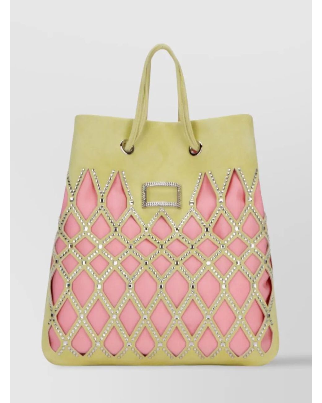 Roger Vivier Pink Leather Tote Bag