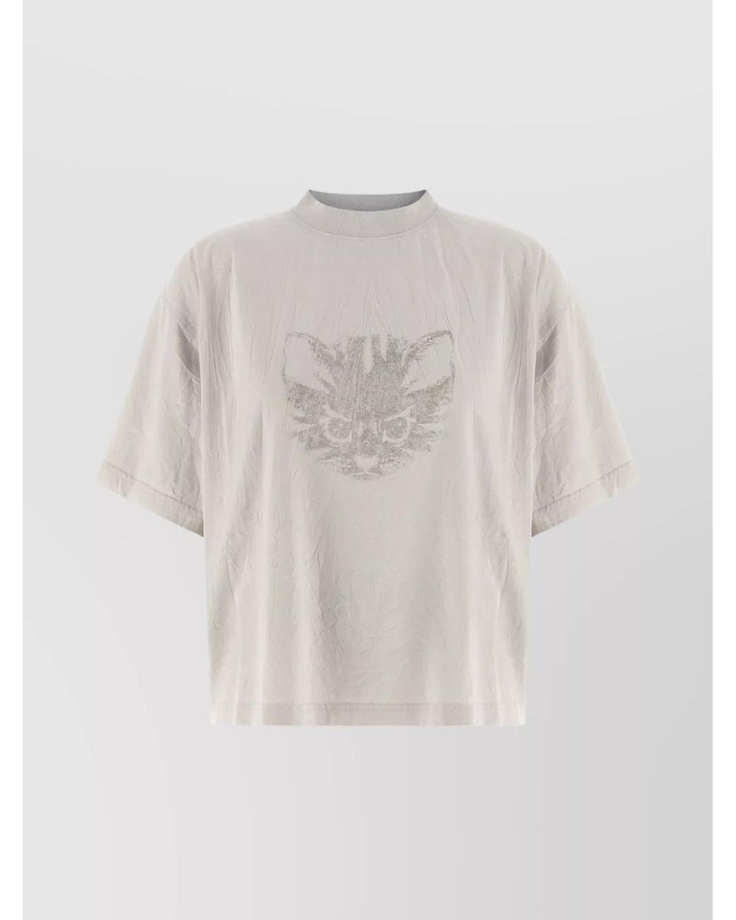 Balenciaga White Cotton Kittycat T-Shirt