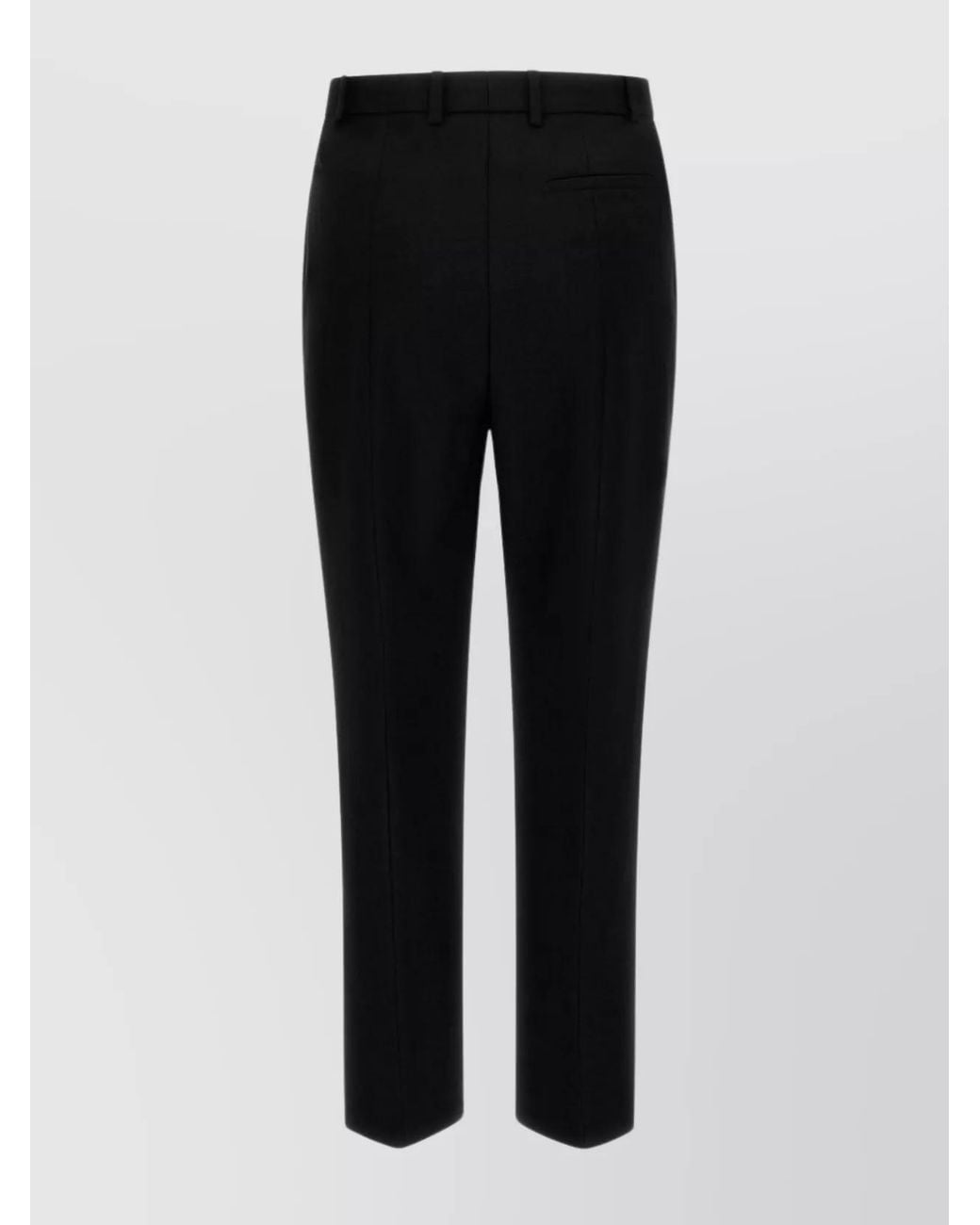 McQueen Black Straight-Leg Tailored Trousers