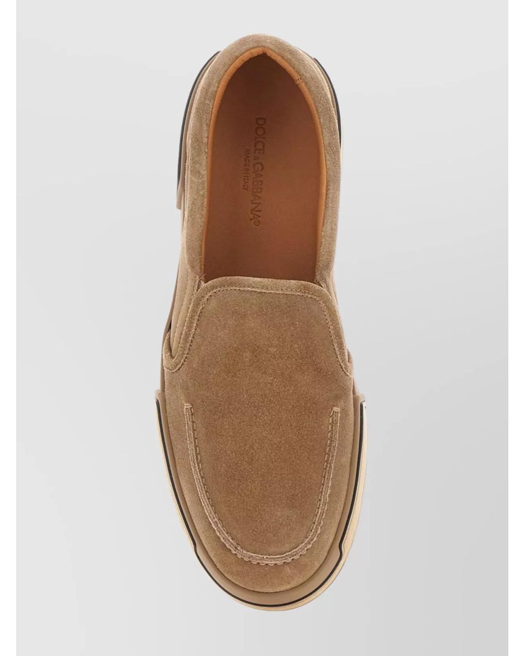Dolce & Gabbana White Suede Slip-On Loafers for men
