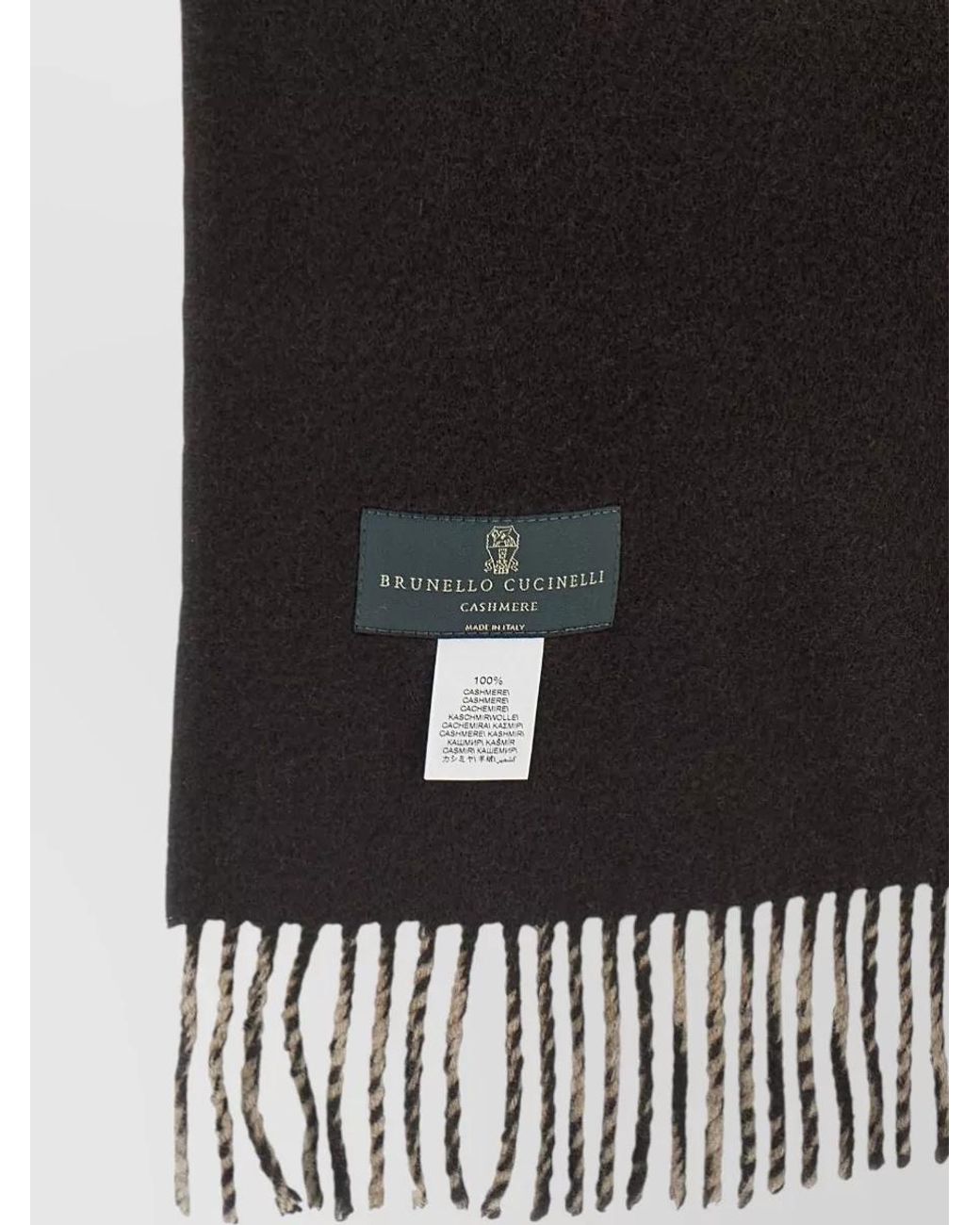 Brunello Cucinelli Black Cashmere Reversible Hooded Scarf