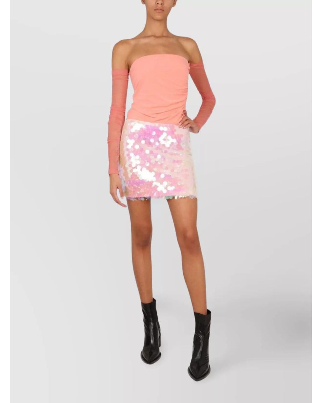 Helmut Lang Pink Draped Top