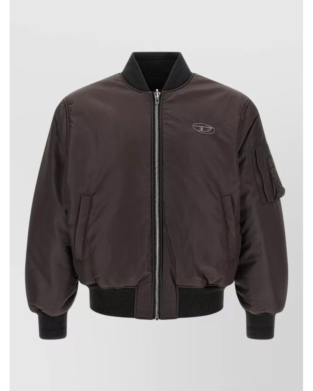 DIESEL Gray Reversible Padded Bomber Jacket for men