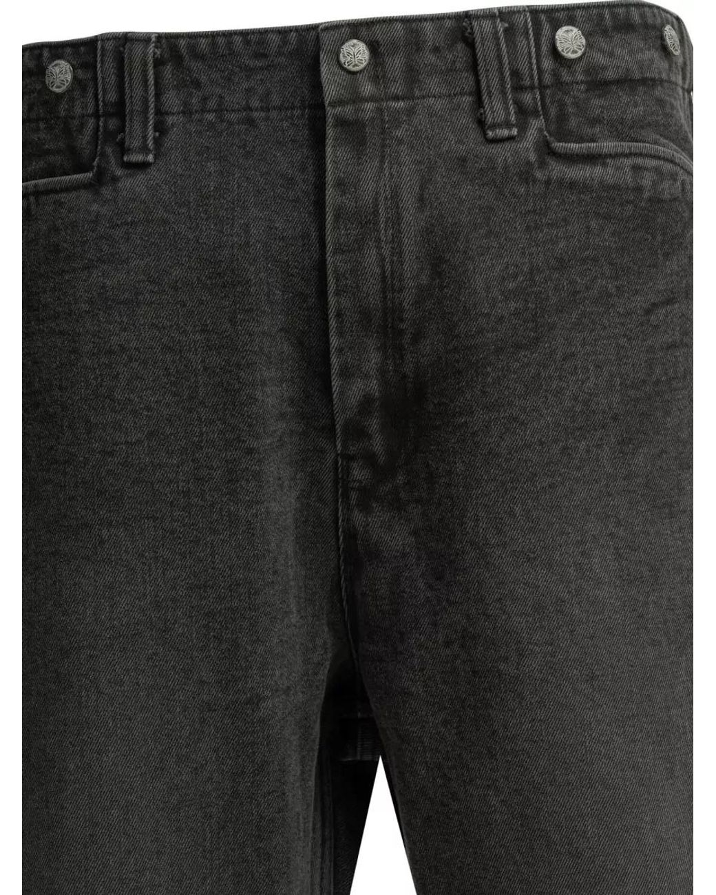 Needles Gray Denim Straight-Leg Jeans for men