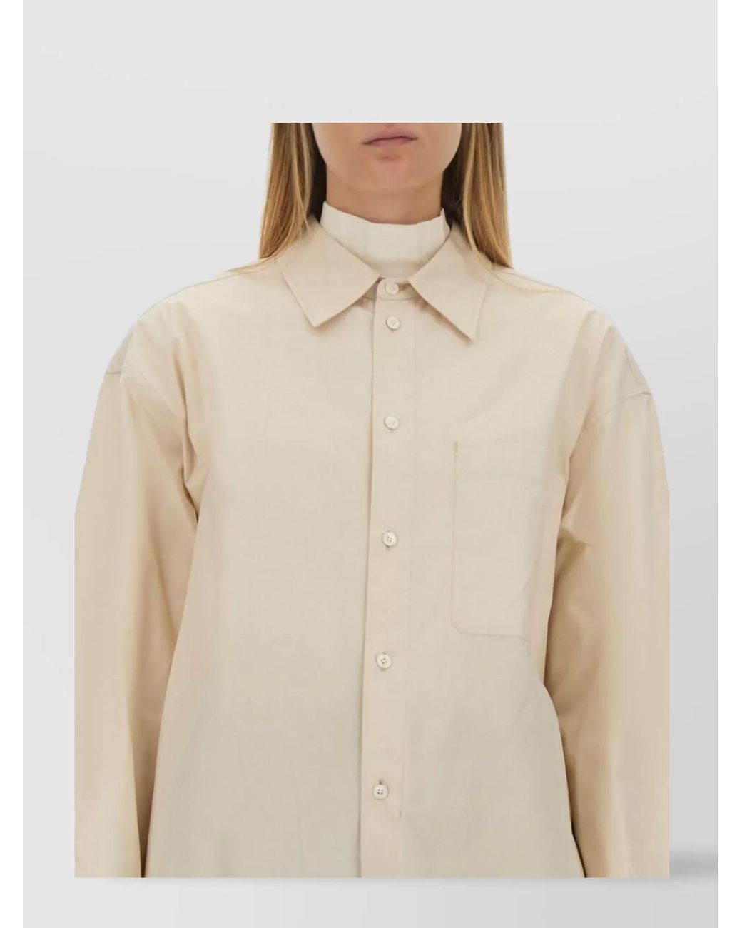 Lemaire White Loose-Fit Long Shirt