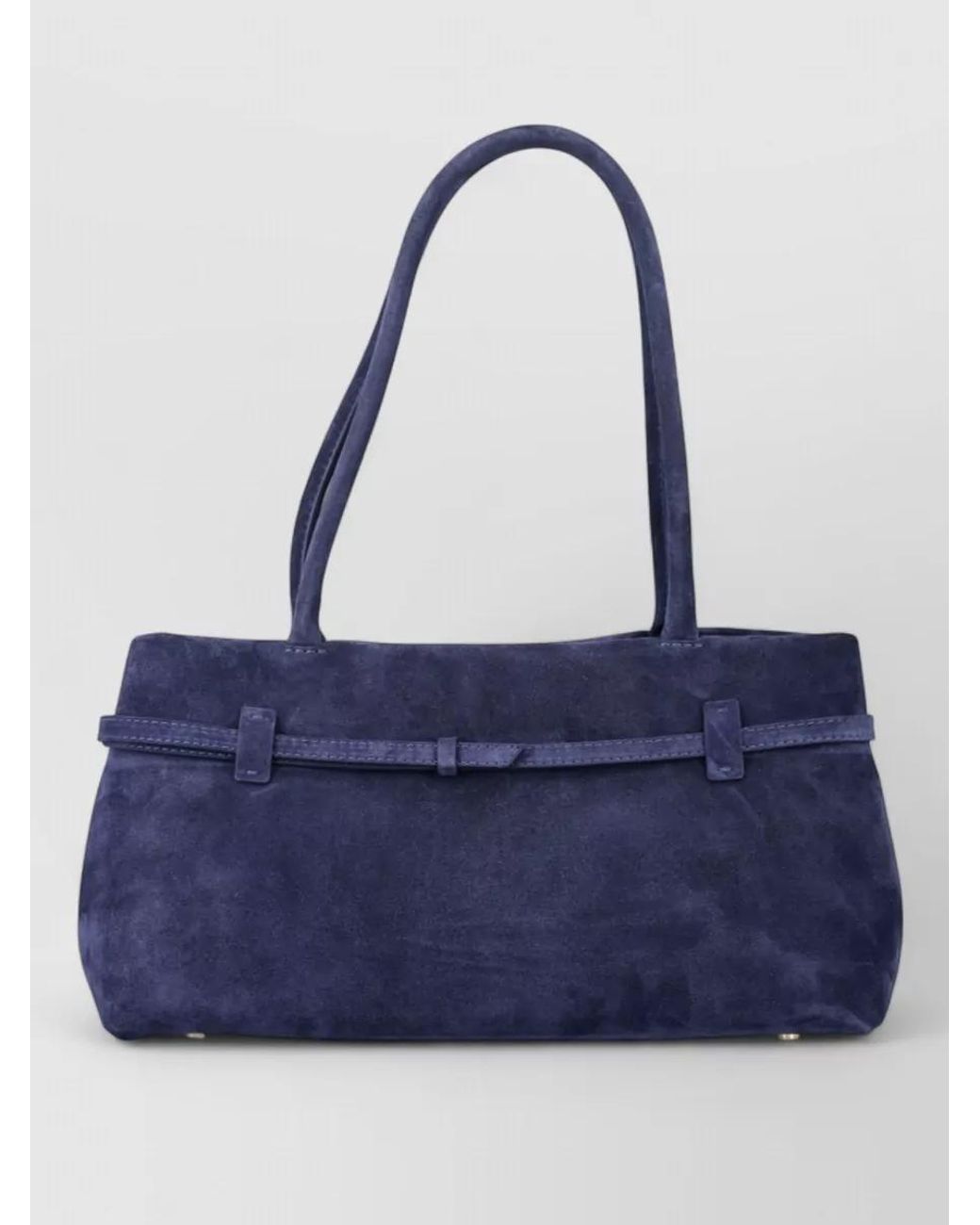 MANU Atelier Blue Leather Shoulder Bag