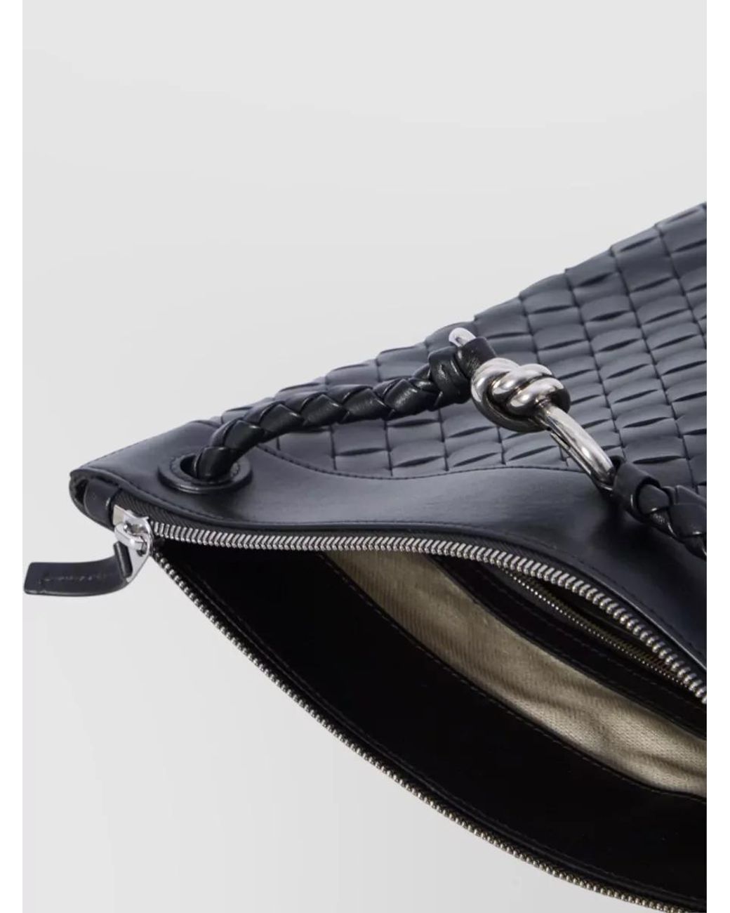 Bottega Veneta Black Leather Small Crossbody Bag for men