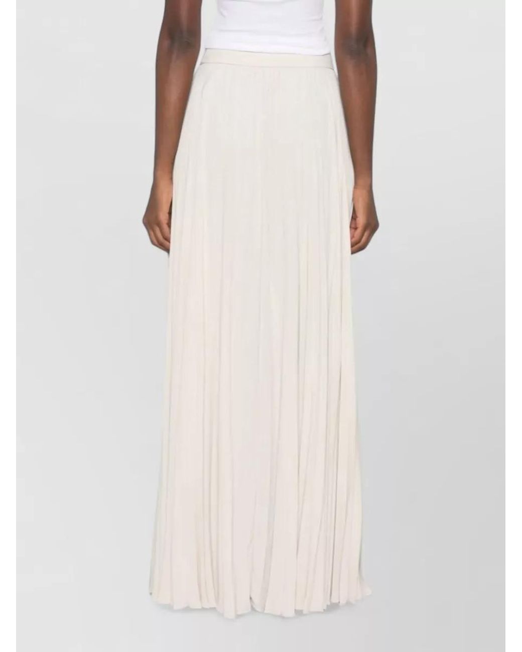 Tom Ford White Pleated Knee-Length Skirt